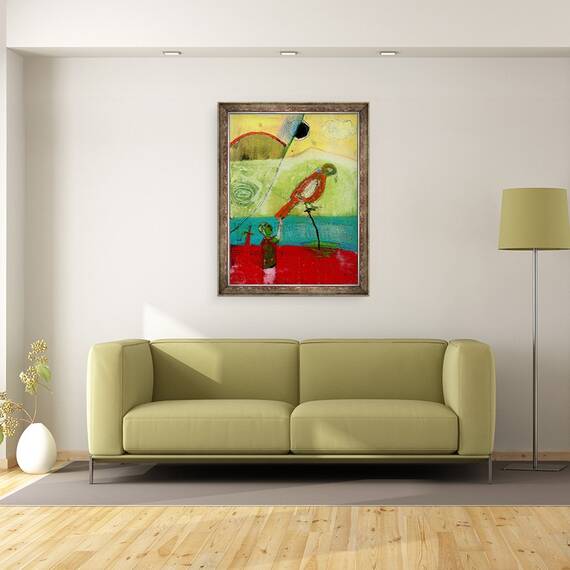 Tablou inramat - Gigi Sudbury - Pasare portocalie, 2013, 60 x 80 cm - 2- Roveli