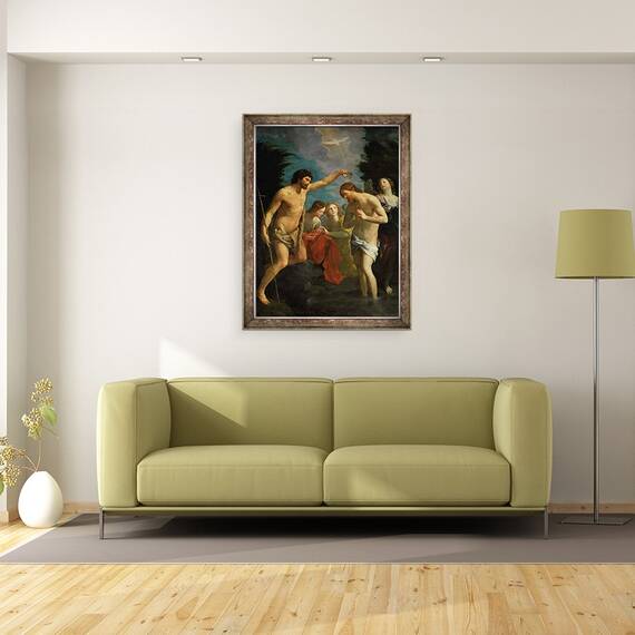 Tablou inramat - Guido Reni - Botezul lui Hristos, 60 x 80 cm - 2- Roveli
