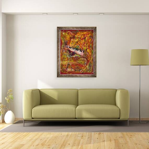 Tablou inramat - Ikahl Beckford - Simfonia in rosu, 60 x 80 cm - 2- Roveli