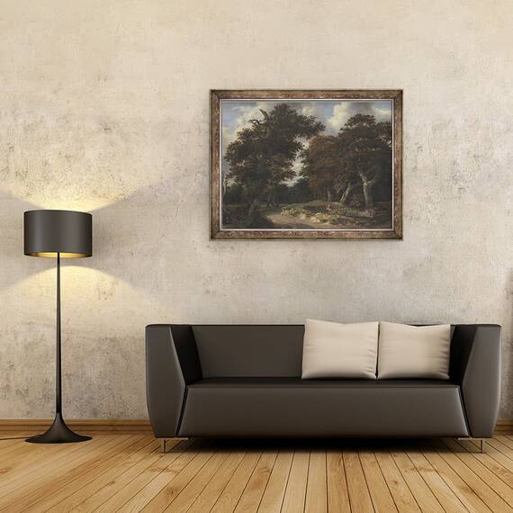Tablou inramat - Jacob Isaaksz - Drumul printr-o padure de stejar, 60 x 80 cm - 2- Roveli