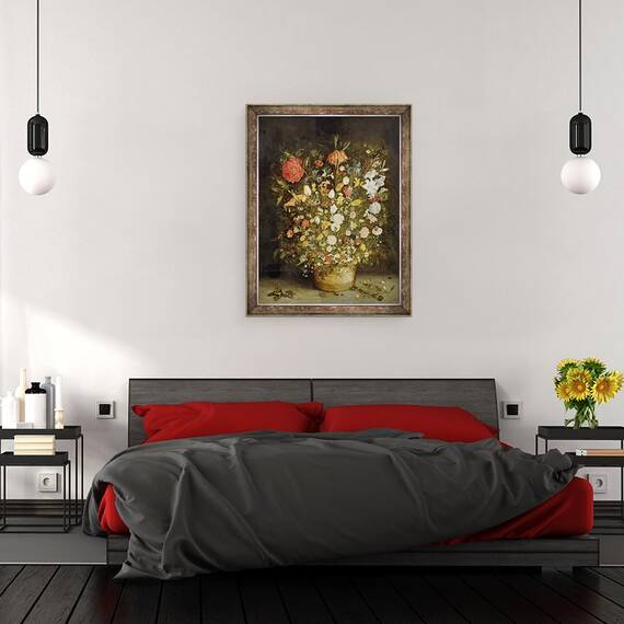 Tablou inramat - Jan Brueghel - Natura moarta cu flori, 60 x 80 cm - 3- Roveli