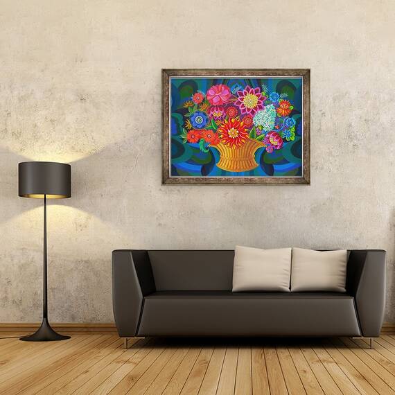 Tablou inramat - Jane Tattersfield - Mai multe flori intr-un cos, 2013, 60 x 80 cm - 2- Roveli
