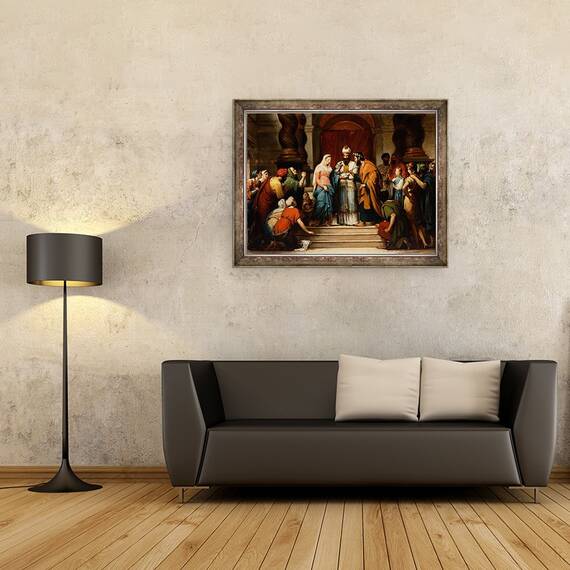 Tablou inramat - Jerome Martin Langlois - Casatoria Fecioarei, 60 x 80 cm - 2- Roveli