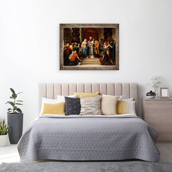 Tablou inramat - Jerome Martin Langlois - Casatoria Fecioarei, 60 x 80 cm - 3- Roveli