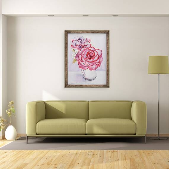 Tablou inramat - Joan Thewsey - Trandafirul lui Madge, 60 x 80 cm - 2- Roveli