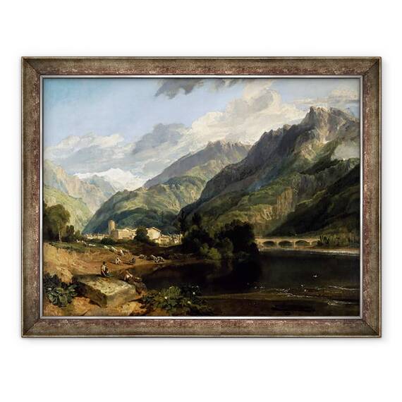 Tablou inramat - Joseph Mallord William Turner - Bonneville, Savoy, 60 x 80 cm - - Roveli