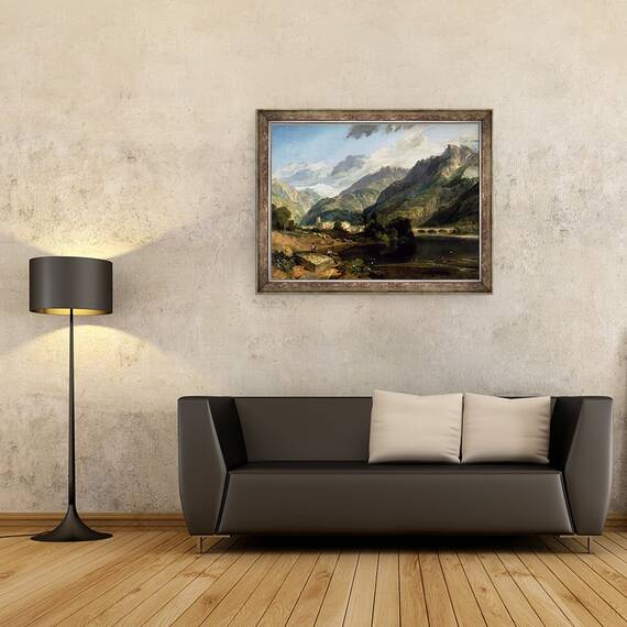 Tablou inramat - Joseph Mallord William Turner - Bonneville, Savoy, 60 x 80 cm - 2- Roveli