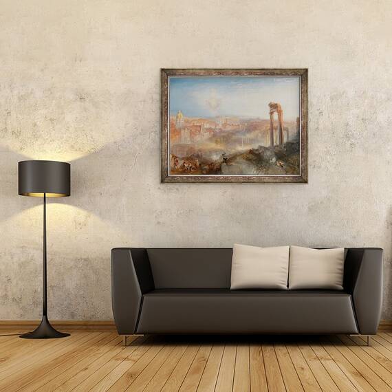Tablou inramat - Joseph Mallord William Turner - Roma moderna, Campo Vaccino, 60 x 80 cm - 2- Roveli