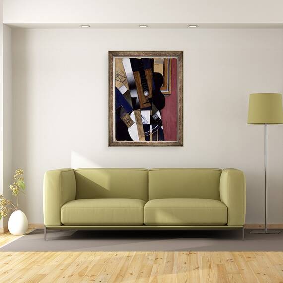 Tablou inramat - Juan Gris - Chitara si Pipe, 60 x 80 cm - 2- Roveli