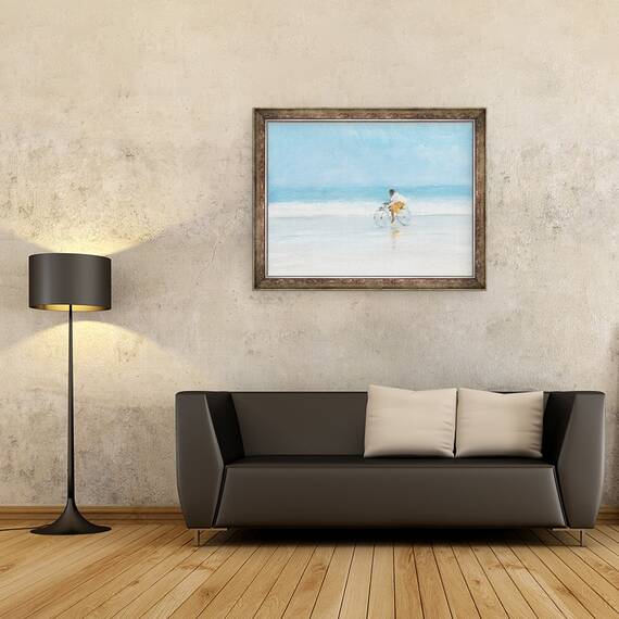 Tablou inramat - Lincoln Seligman - Baiat pe bicicleta 1, 60 x 80 cm - 2- Roveli