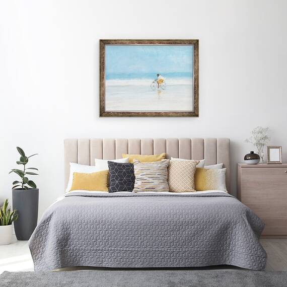 Tablou inramat - Lincoln Seligman - Baiat pe bicicleta 1, 60 x 80 cm - 3- Roveli