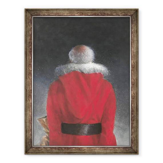 Tablou inramat - Lincoln Seligman - Barbat in haina rosie vedere din spate, 60 x 80 cm - - Roveli