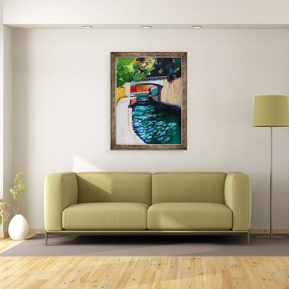 Tablou inramat - Marco Cazzulini - Canal, Sydney Gardens, 60 x 80 cm - 2- Roveli