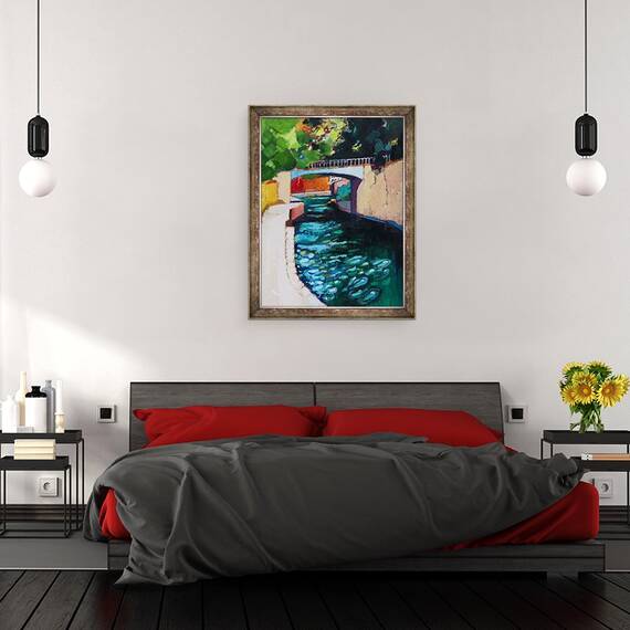 Tablou inramat - Marco Cazzulini - Canal, Sydney Gardens, 60 x 80 cm - 3- Roveli