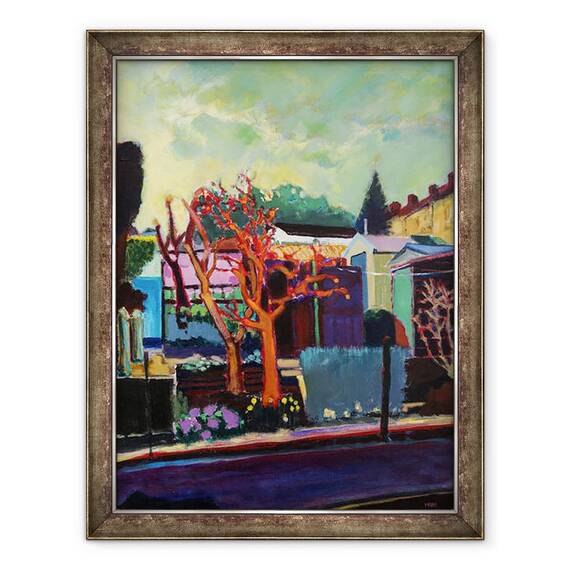 Tablou inramat - Marco Cazzulini - Gradina urbana, 60 x 80 cm - - Roveli