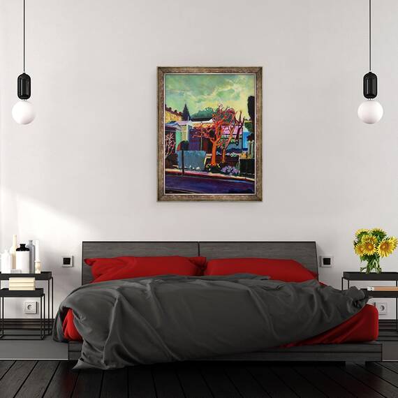 Tablou inramat - Marco Cazzulini - Gradina urbana, 60 x 80 cm - 3- Roveli