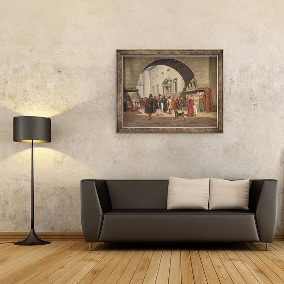 Tablou inramat - Martinus Rorbye - inchisoarea Copenhaga, 60 x 80 cm - 2- Roveli