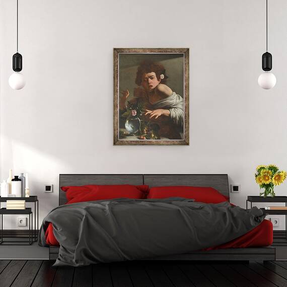 Tablou inramat - Michelangelo Merisi da Caravaggio - Baiat muscat de o soparla, 60 x 80 cm - 3- Roveli