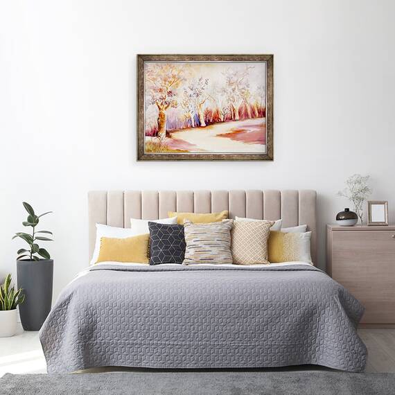 Tablou inramat - Neela Pushparaj - Calea cu Copaci, 60 x 80 cm - 3- Roveli