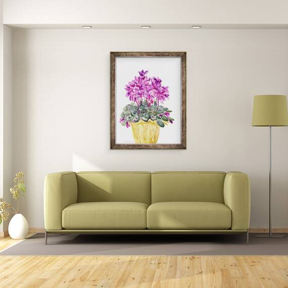 Tablou inramat - Neela Pushparaj - Cyclamen, 60 x 80 cm - 2- Roveli