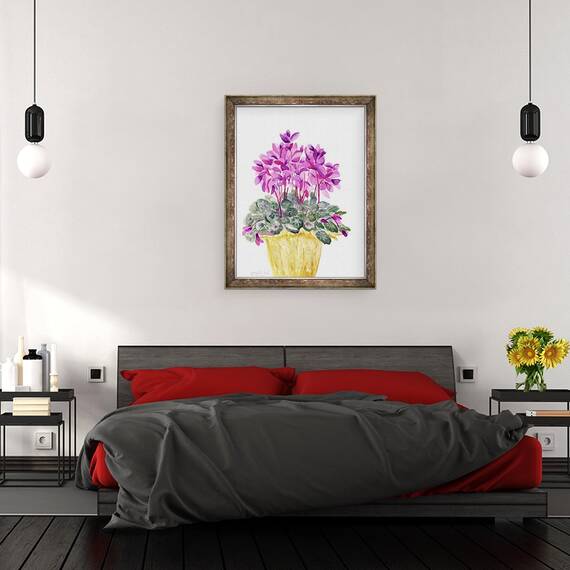 Tablou inramat - Neela Pushparaj - Cyclamen, 60 x 80 cm - 3- Roveli