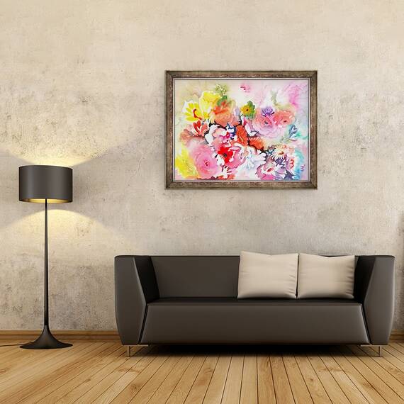 Tablou inramat - Neela Pushparaj - Flori nesfarsite, 60 x 80 cm - 2- Roveli