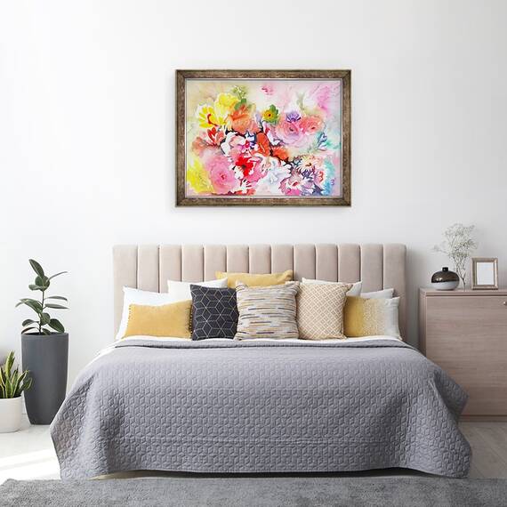 Tablou inramat - Neela Pushparaj - Flori nesfarsite, 60 x 80 cm - 3- Roveli