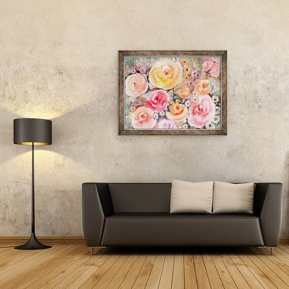 Tablou inramat - Neela Pushparaj - icrele si margaretele, 60 x 80 cm - 2- Roveli