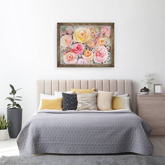 Tablou inramat - Neela Pushparaj - icrele si margaretele, 60 x 80 cm - 3- Roveli