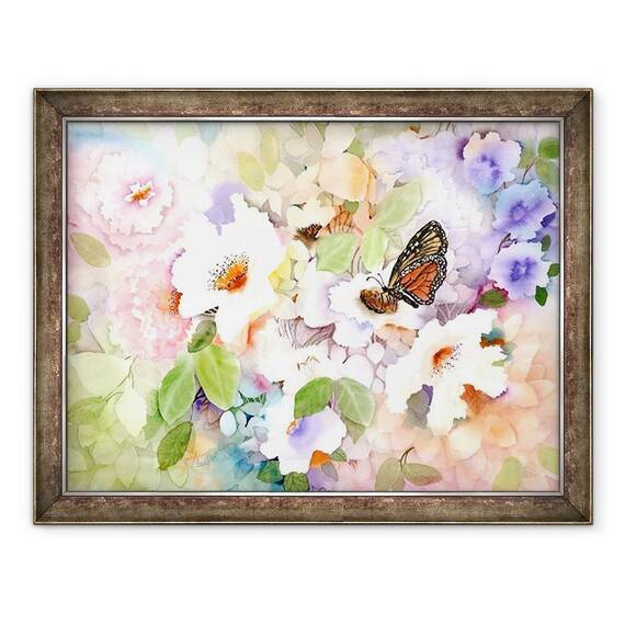 Tablou inramat - Neela Pushparaj - monarh in gradina mea, 60 x 80 cm - - Roveli