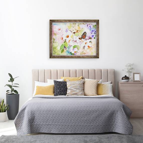 Tablou inramat - Neela Pushparaj - monarh in gradina mea, 60 x 80 cm - 3- Roveli