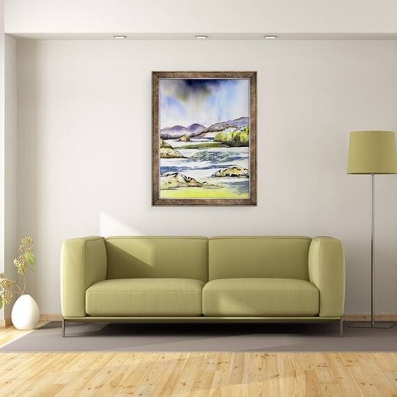 Tablou inramat - Neela Pushparaj - Nori de furtuna, 60 x 80 cm - 2- Roveli