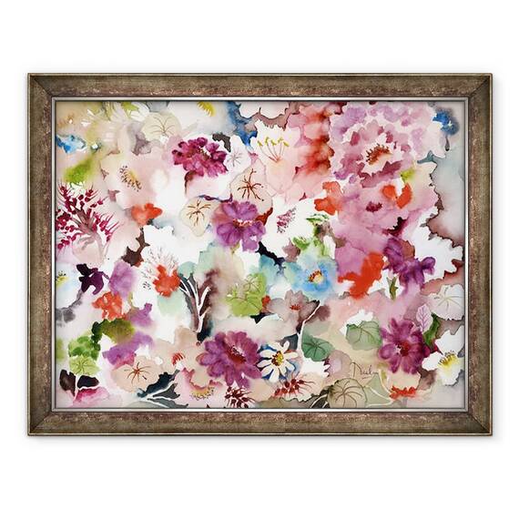 Tablou inramat - Neela Pushparaj - Summer Garden, 60 x 80 cm - - Roveli