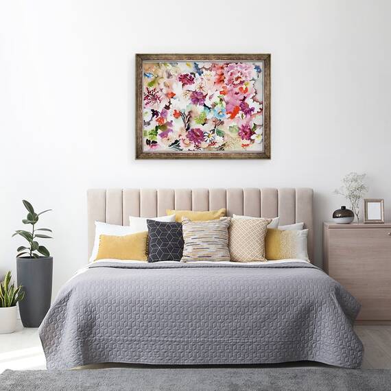 Tablou inramat - Neela Pushparaj - Summer Garden, 60 x 80 cm - 3- Roveli