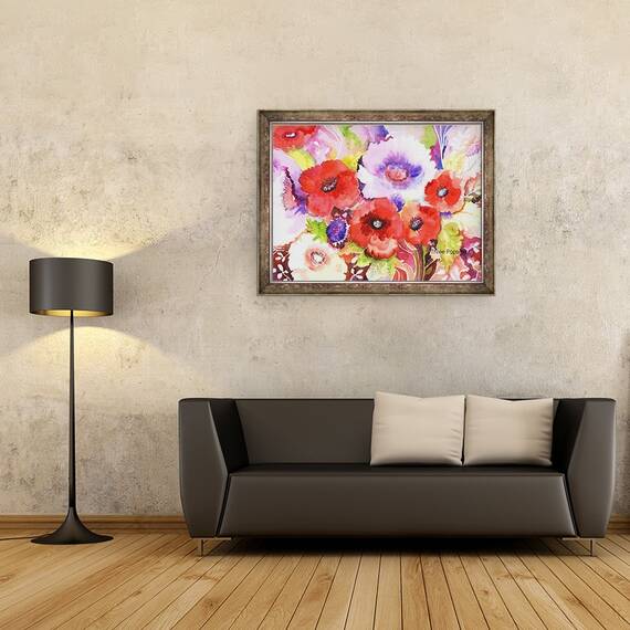 Tablou inramat - Neela Pushparaj - Trei Maci, 60 x 80 cm - 2- Roveli