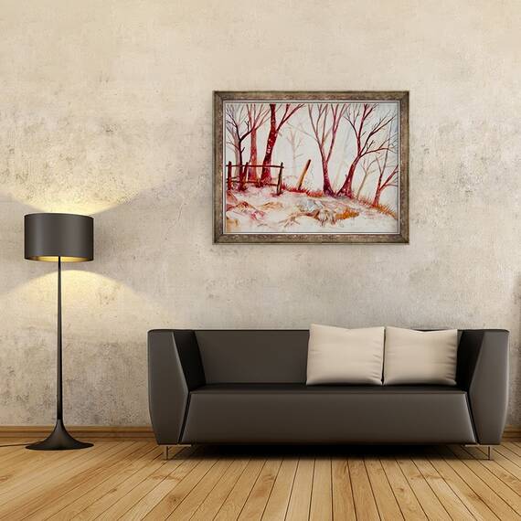 Tablou inramat - Neela Pushparaj - Umbra Copaci, 60 x 80 cm - 2- Roveli