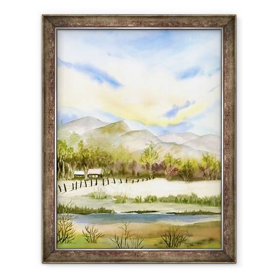 Tablou inramat - Neela Pushparaj - Ziua insorita, 60 x 80 cm - - Roveli
