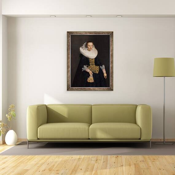 Tablou inramat - Nicolaes Eliasz - Portretul unei tinere Femei, 60 x 80 cm - 2- Roveli