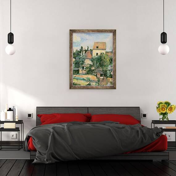 Tablou inramat - Paul Cezanne - Moulin de la Couleuvre la Pontoise, 60 x 80 cm - 3- Roveli