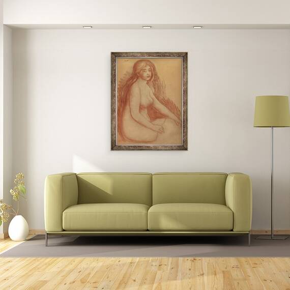 Tablou inramat - Pierre Auguste Renoir - La scaldat III, 60 x 80 cm - 2- Roveli
