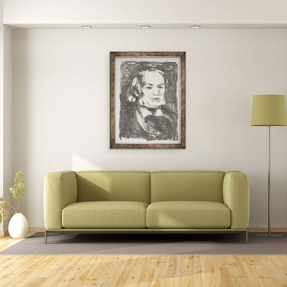 Tablou inramat - Pierre Auguste Renoir - Portretul lui Richard Wagner, 60 x 80 cm - 2- Roveli