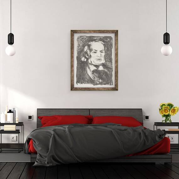 Tablou inramat - Pierre Auguste Renoir - Portretul lui Richard Wagner, 60 x 80 cm - 3- Roveli