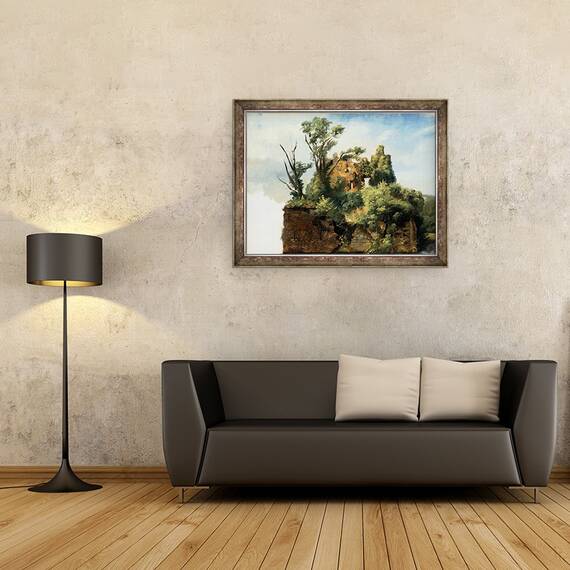 Tablou inramat - Pierre Henri de Valenciennes - Peisaj cu ruine, 60 x 80 cm - 2- Roveli