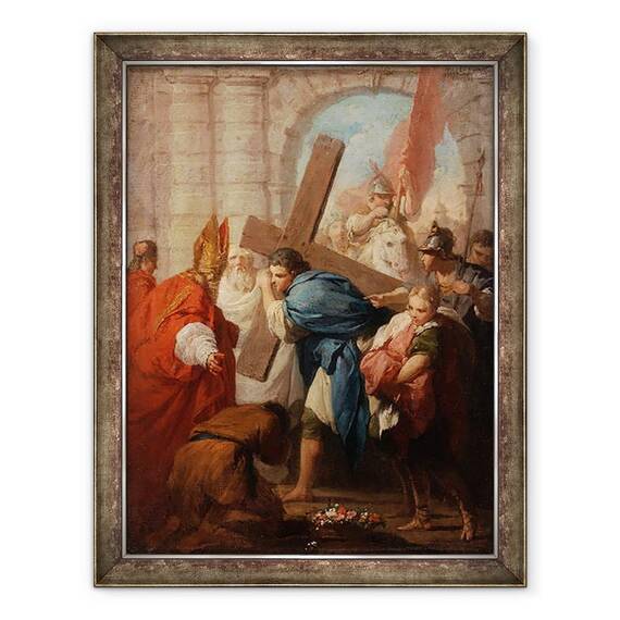 Tablou inramat - Pierre Subleyras - Heraclius Purtand Crucea, 60 x 80 cm - - Roveli