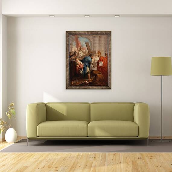 Tablou inramat - Pierre Subleyras - Heraclius Purtand Crucea, 60 x 80 cm - 2- Roveli