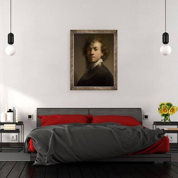 Tablou inramat - Rembrandt Harmensz van Rijn - Autoportret II, 60 x 80 cm - 3- Roveli