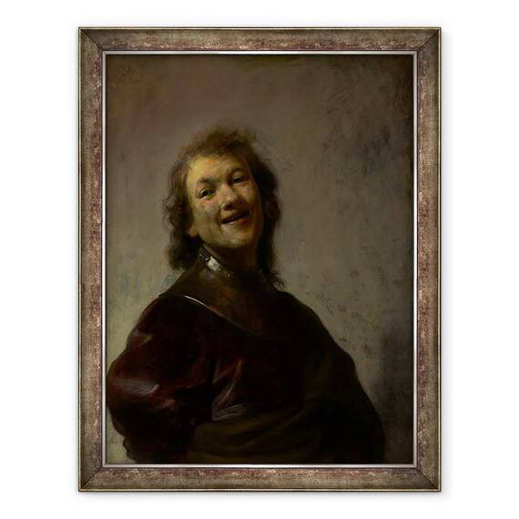 Tablou inramat - Rembrandt Harmensz van Rijn - Rembrandt razand, 60 x 80 cm - - Roveli