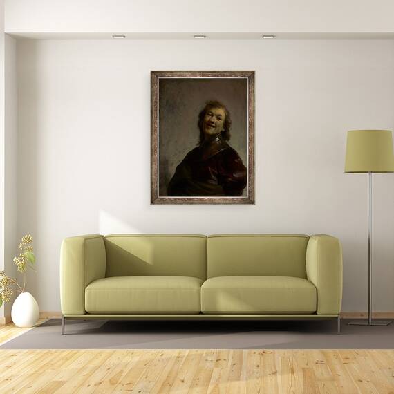 Tablou inramat - Rembrandt Harmensz van Rijn - Rembrandt razand, 60 x 80 cm - 2- Roveli