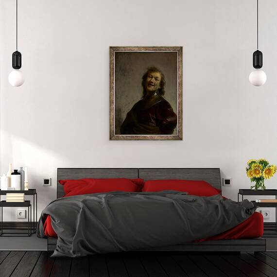 Tablou inramat - Rembrandt Harmensz van Rijn - Rembrandt razand, 60 x 80 cm - 3- Roveli