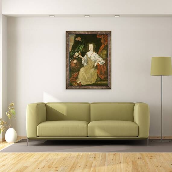 Tablou inramat - Scoala americana - Tanara femeie cu un fluture I, 60 x 80 cm - 2- Roveli